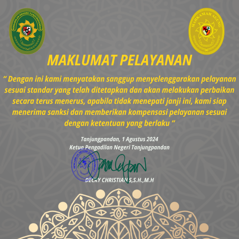 MAKLUMAT PELAYANAN
