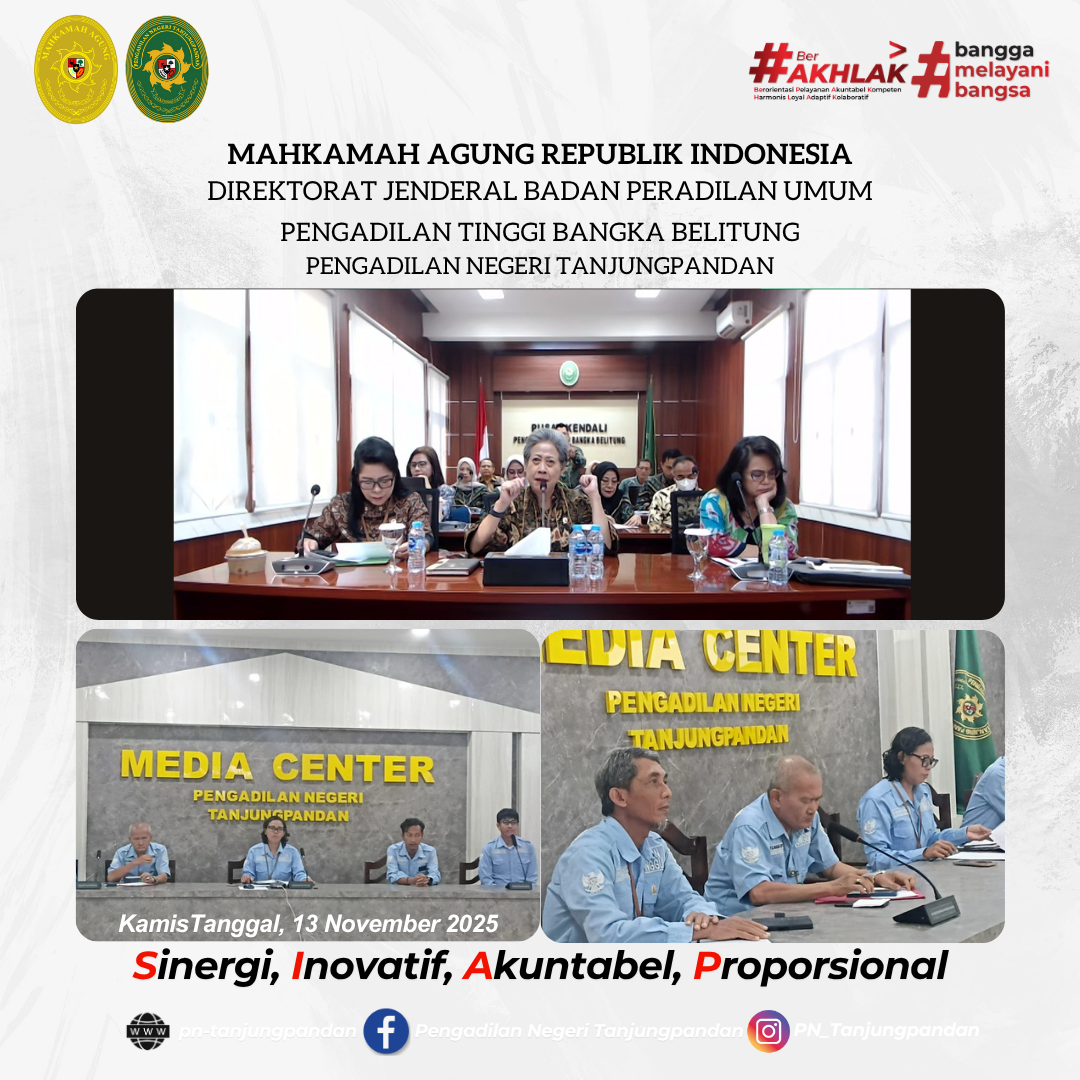 Pengadilan Tinggi Bangka Belitung melakukan Rapat Tindaklanjut Hasil KEKA AMPUH Badilum kepada Pengadilan Negeri Se-Babel