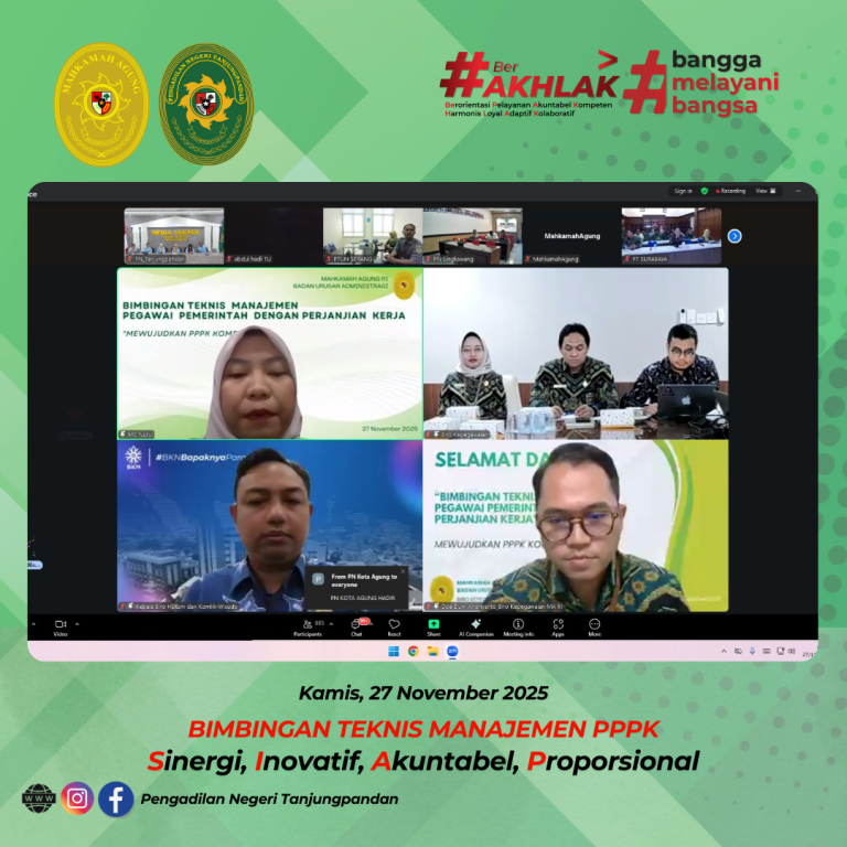 Penutupan Pengawasan dari Pengadilan Tinggi Bangka Belitung di Pengadilan Negeri Tanjungpandan